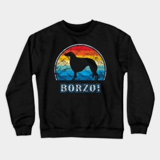 Borzoi Vintage Design Dog Crewneck Sweatshirt